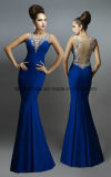 Royal Blue Formal Gowns Mermaid Sheer Evening Ladies Dresses Ra1001
