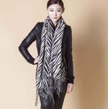 100%Polyester Print Scarf with Zebra-Stripe