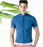 Men's Blue Slim Fit Cotton Casual Shirt