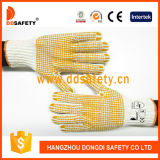 Ddsafety 2017 Knitted Orange PVC Dotted Glove