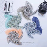 Large Square Beach Lady Scarf in 100% Polyester Voile (Hz212)