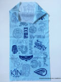 Factory Produce Custom Polyester Microfiber Blue Seamless Neck Gaiter