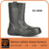 Slip Resistant Miner Work Safety Boots Black Personal Protective Equipment Sc-6606