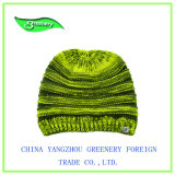 Promotional Yellow and Grey Mix Winter Knit Hat