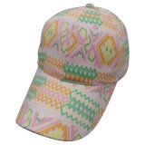 Floral Fashion 6 Panel Baseball Cap with Floral Fabric Bb110