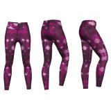 High Quality Gym Leggings for Women Print with Purple Color