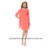 Women Chiffon Plus Size 3/4 Sleeves Evening Dress Prom Dress