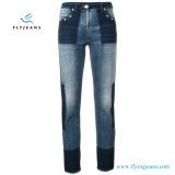 Women Blue Cotton Fancy Wash Blend Bleached Pattern Slim Fit Jeans Denim (Pants e. p. 414)