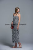 Sling Ladies Long Dress Summer Fashion 100% Cotton Stripe Loose Girl