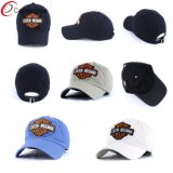 Polo Cap Soft Cotton 6 Panel Baseball Cap with Custom Woven label Patch