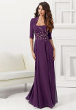Purple Mother Dress with Jacket Evening Dress