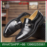 New Model Black PU Rubber Leather Shoes for Man Wholesale