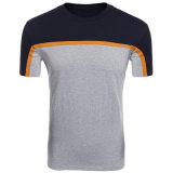 Factory Wholesale Men's Short Sleeve Color Combination Patchwork Leisure T-Shirts