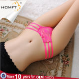 See Through Hollow Lace Bowknot Briefs 3 Spandex Ribbons Sexy Transparent Ladies Underwear Panties