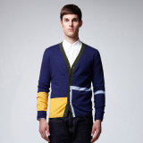100%Cotton Winter V Neck Knitting Men Cardigan with Button