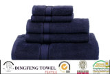 100% Cotton Yarn Dyed Towel Set with Satinborder