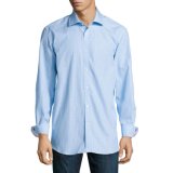 High Quality Men's 100% Cotton Non-Iron Light Blue Dress Shirt