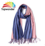 Two Tone Scarf, Made of Acrylic, Cotton, Polyester, Royan or Pashmina, Size, Colors Available