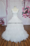 Ruffle Backless New Modle Wedding Gown/Dress with Bowknot Decorate
