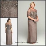 Plus Size Mother Formal Gown Chiffon Beading Evening Dress Z1005