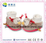 Winter Warm Fluffy Lovely Owl Plush Slippers Baby Shoes