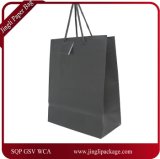 Black Matte Laminated Euro Tote Paper Gift Bag, Paper Shopping Bag Printing Logo, Color Folding Customized Paper Bag.