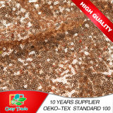 New Wholesale Gold Sequins Fabric, Mesh with Sequins Embroidery Fabric for Party Dress, Decoration, Banquet