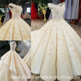 New Strapless Empire Black Applique Sweep Train Wedding Dress Yao0062