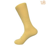 Men's Pure Yellow Color Wool Dress Sock