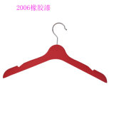 Logo Printed Rubberized Hanger with Notches