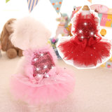 Glistening Bling Pet Costumes Bright Fashion Dog Party Dress