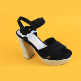 Fashion Ladies Espadrilles Buckle Strap Super High Heel Sandals
