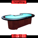 Baccarat Standard Fod Poker Table for 9 Player 80 Inch Baccarat Poker Table with Heat Sublimation Custom Printing Ym-Ba04