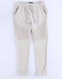 Fashion Design Elastic Waist Zipper Pants