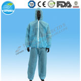 Disposable PP/SMS/Microporous Nonwoven Coverall,