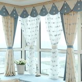 Modern Style Bedroom Embroidery Blackout Window Curtain (14F0057)