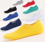 OEM Wholesale Pure Colour Cotton Silicone Antiskid Invisible Boat Socks