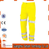 Custom Yellow High Visibility Trousers Reflective Work Safety Pants