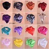 Stock Solid Color Poly Satin Big Square Scarf