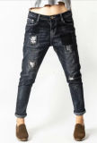 Womens Black Denim Jeans Destoryed Pants Wholesale