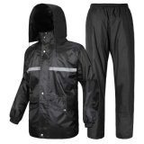 Adult Polyester Nylon Reflective Rain Coat for Riding