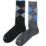 Men's Cotton Check Business Dress Socks (MA040)