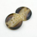 Nature Pattern Resin Four Holes Button with Laser Logo on Sides