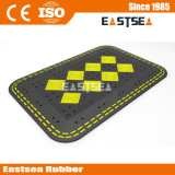 Black & Yellow Portable Rubber Road Safety Speed Cushion