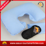 Good Quality Rectangle Velvet Inflatable Travel Air Pillow for Sale