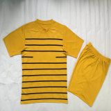 Blank and Yellow Quick Dry Unisex Sports Soccer Jersey
