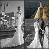 White Sweetheart Bridal Gowns Backless Long Sleeves Mermaid Wedding Dress Y1601