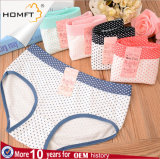 Cute Design Dots Printing Cotton Underwear Young Girl Wearing Panties