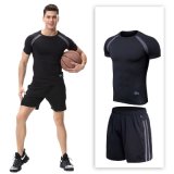 Men's Running Clothing, Sports Fitness Men 2PCS Set Quick Dry T-Shirt Top & Shorts, Multi Design