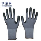 15g Spandex Shell Grey Safety Work Foam Nitrile Coated Glove